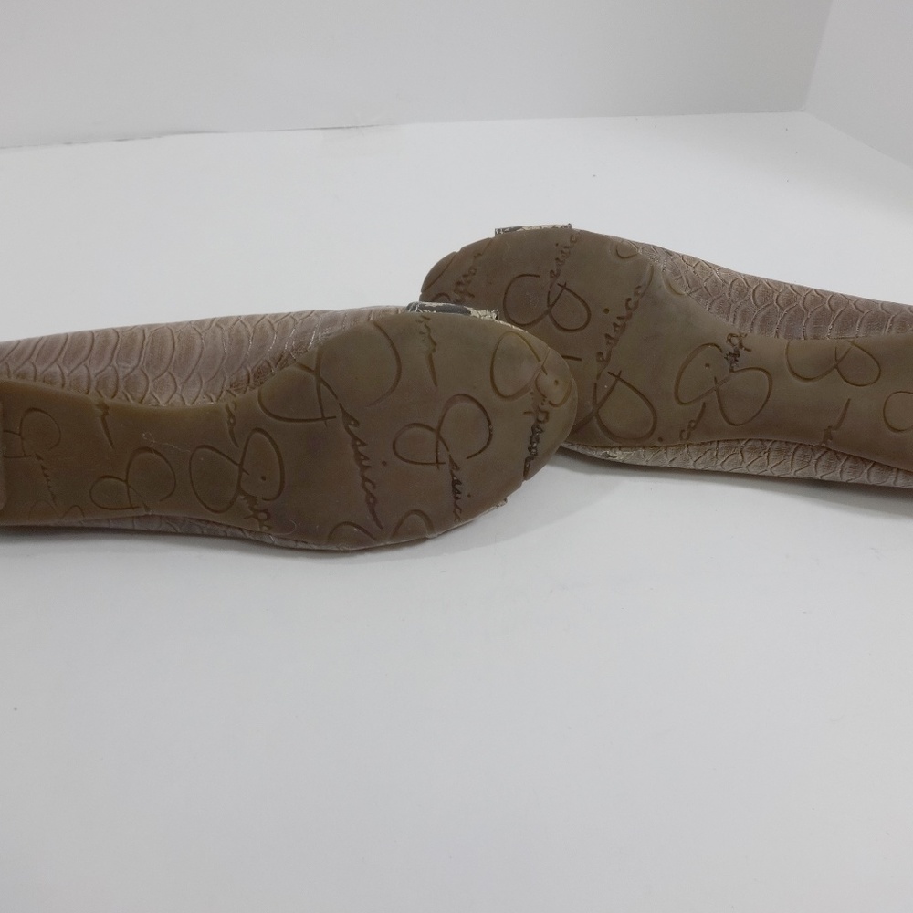 JESSICA SIMPSON Brown Buckled Flat Shoes Size 9 - Picture 7 of 8